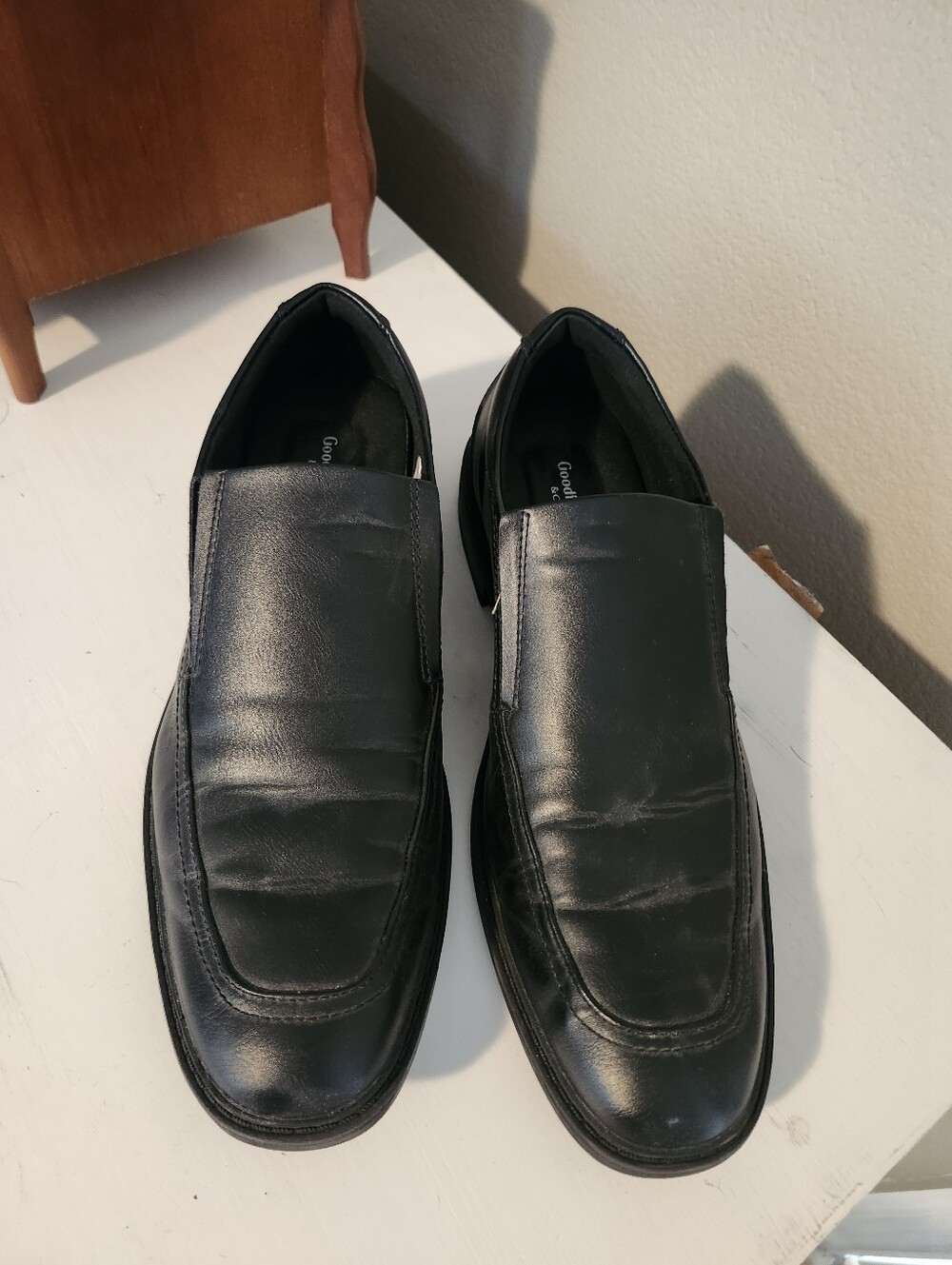 Men's Black Slip-On Dress Loafers - Good Fellow. Size 9.5.